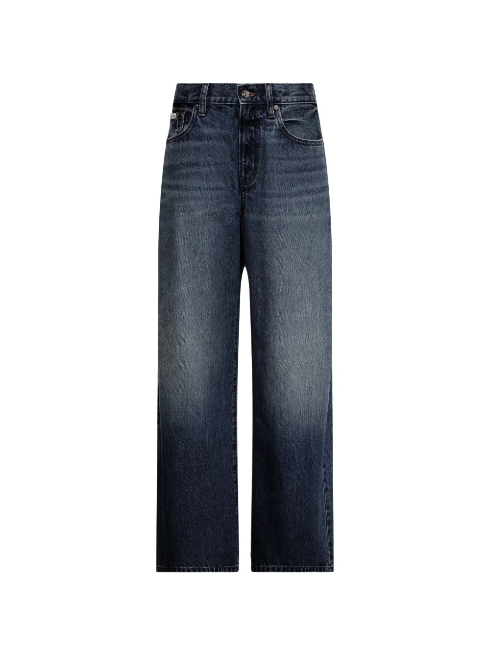 Calvin Klein wide-leg whiskered jeans - Blu