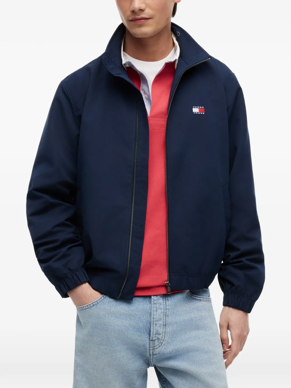 Tommy Hilfiger Shirtjack met logopatch Blauw