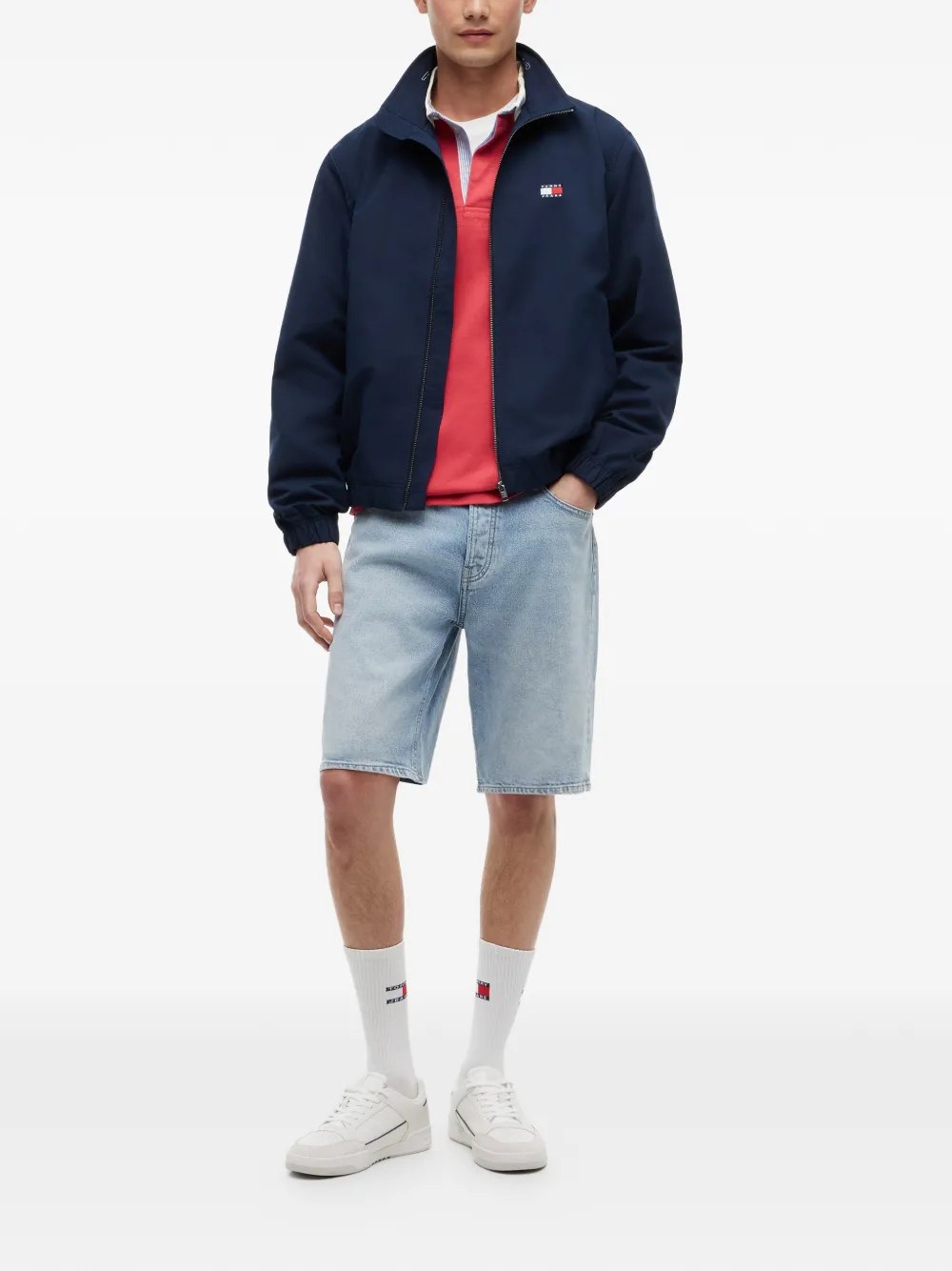 Tommy Hilfiger Shirtjack met logopatch Blauw