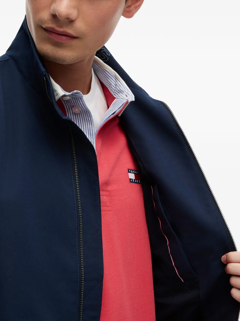 Tommy Hilfiger Shirtjack met logopatch Blauw