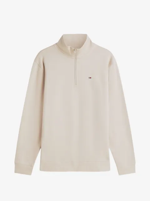 Tommy Hilfiger quarter-zip logo-embroidered sweatshirt