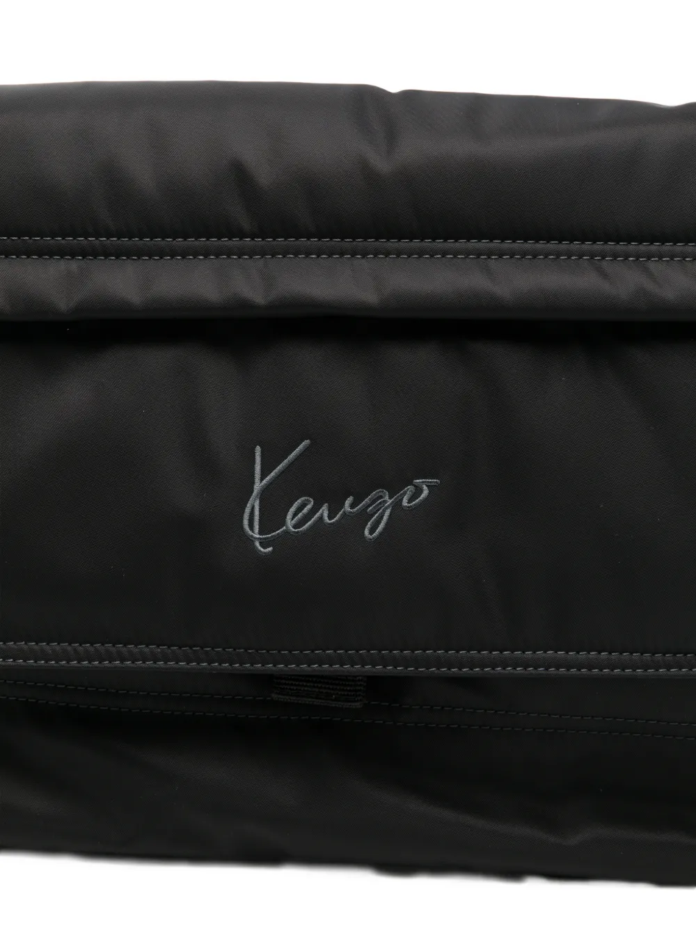 Kenzo Messengertas met geborduurd logo Zwart