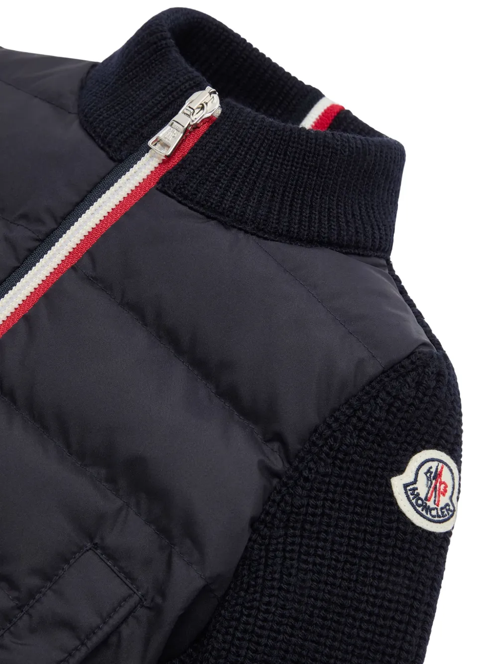 Moncler Enfant Gewatteerd jack met vlakken Blauw