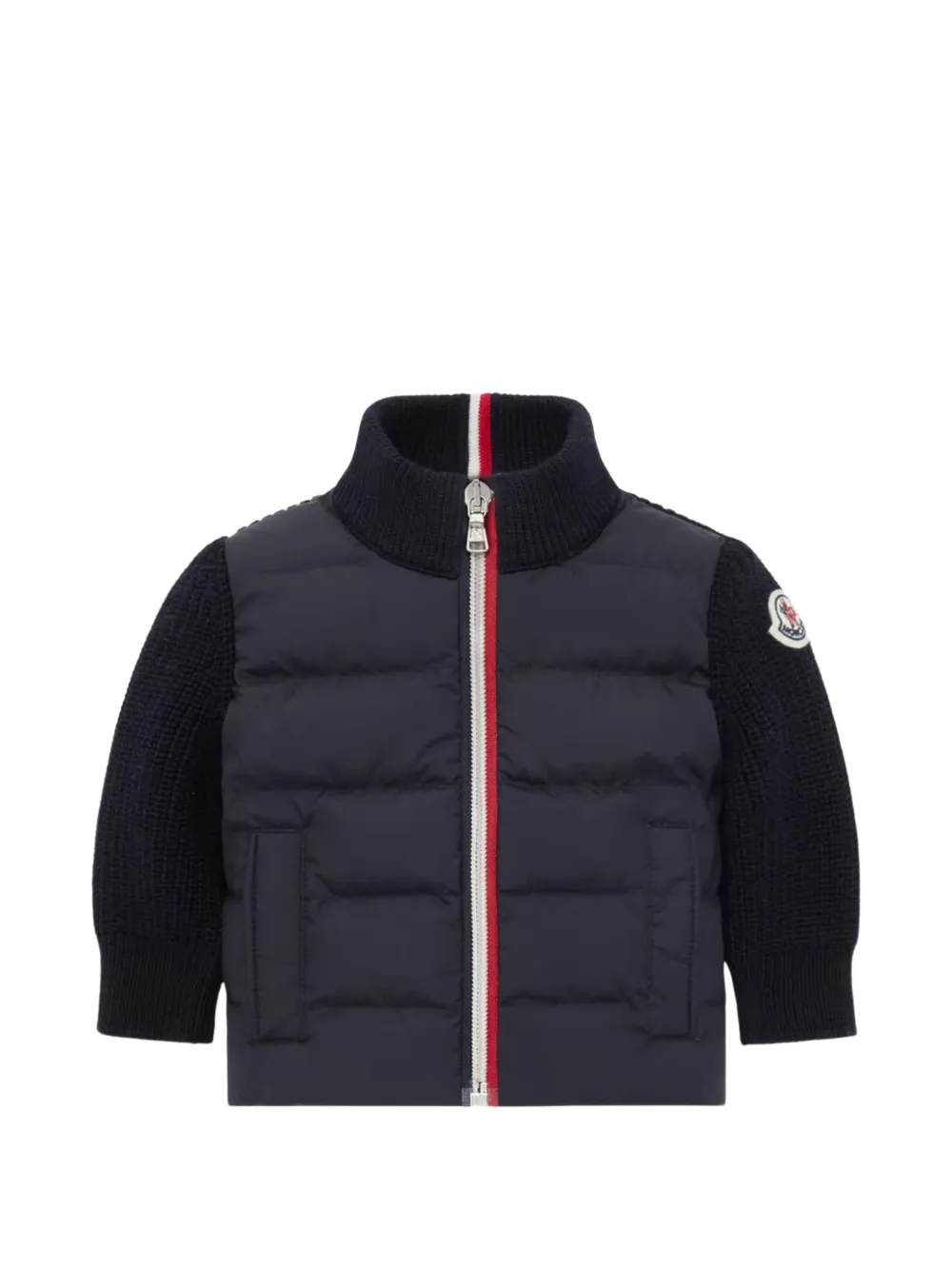 Moncler Enfant Gewatteerd jack met vlakken Blauw