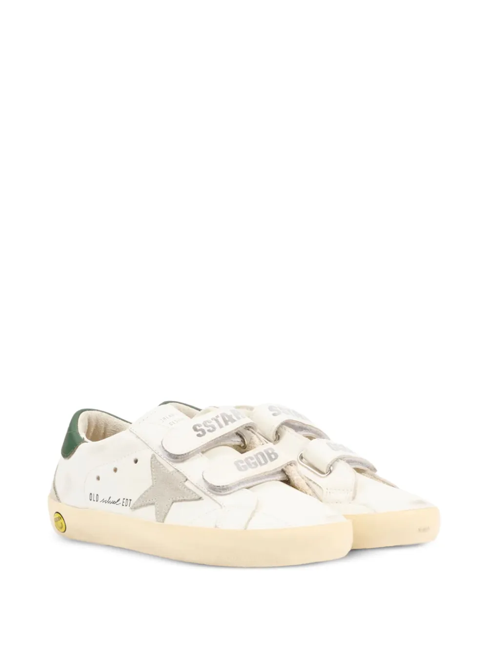 Golden Goose Kids Old School touch-strap sneakers - Bianco