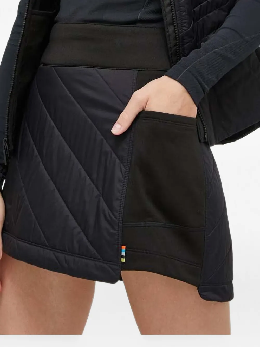Smartwool Quilted Panelled Mini Skirt In Black