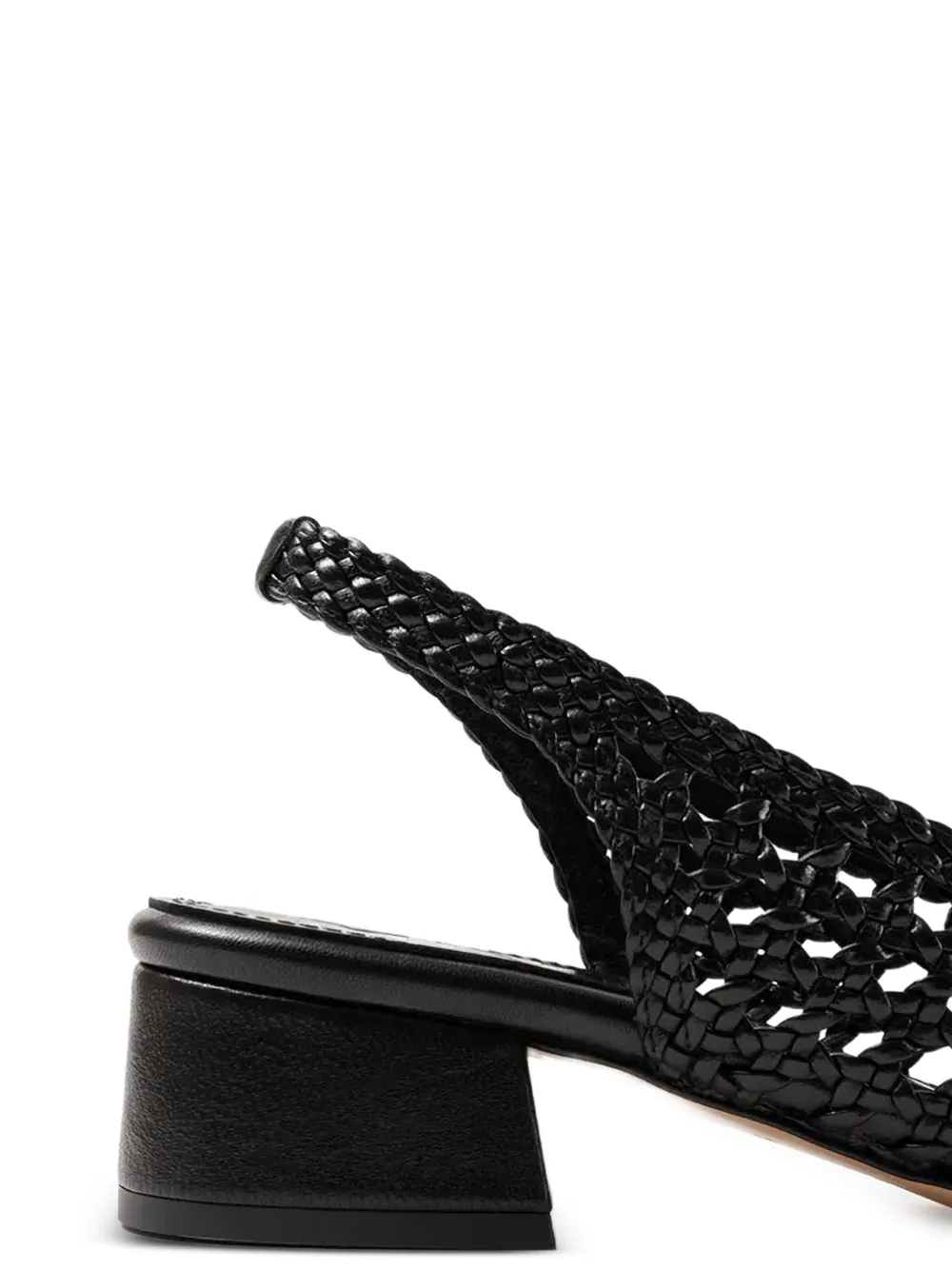 Souliers Martinez woven slingback pumps Zwart