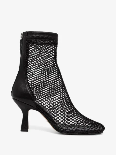 Souliers Martinez bottines Fira en cuir et résille