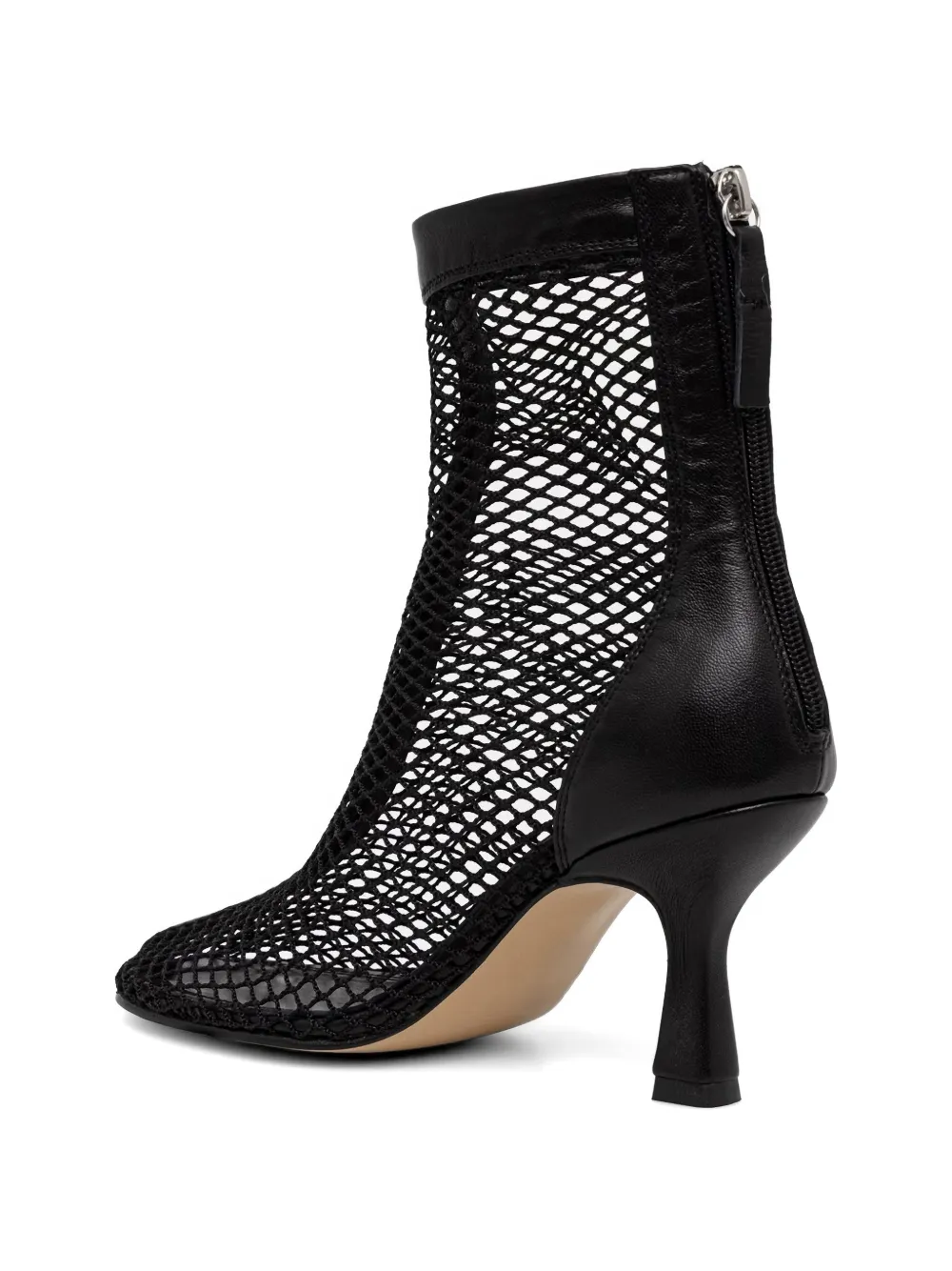 Souliers Martinez Fira mesh leather ankle boots Zwart