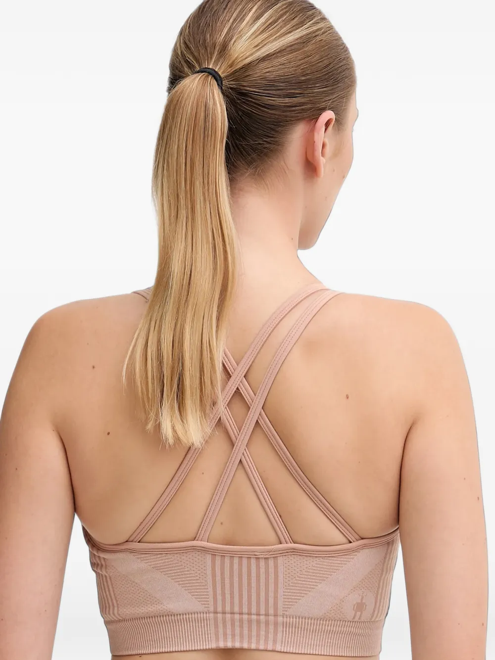 Smartwool seamless cross-back sports bra Beige