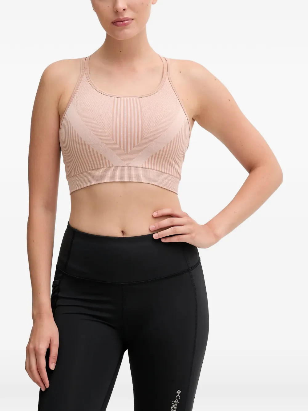 Smartwool seamless cross-back sports bra - Nude