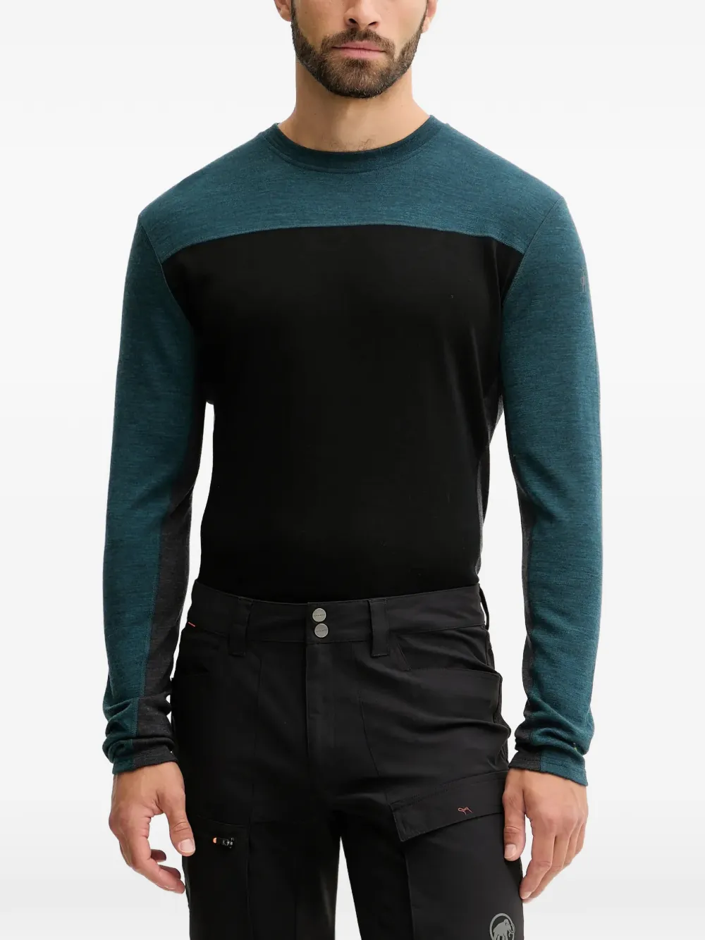 Smartwool Colour-block Long-sleeve Top In Black