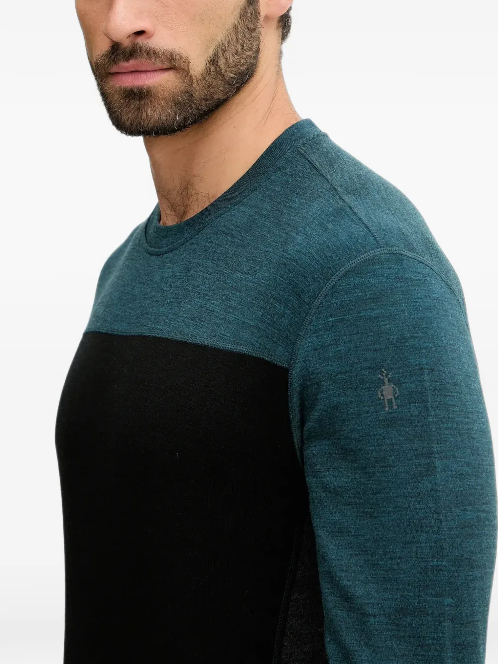 Smartwool Top met colourblocking Zwart