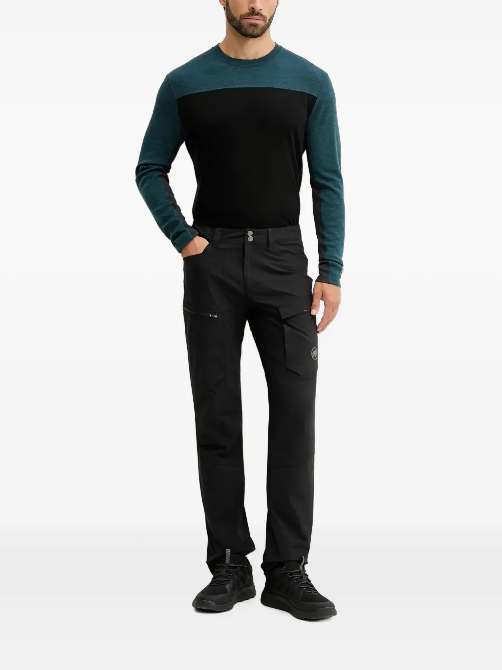 Smartwool Top met colourblocking Zwart
