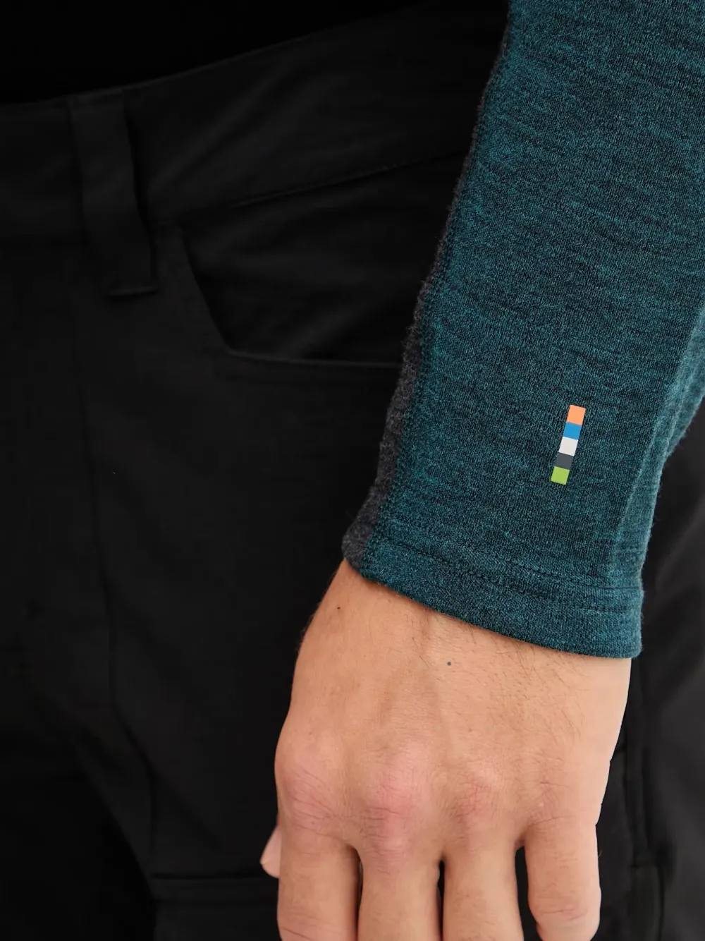 Smartwool Top met colourblocking Zwart