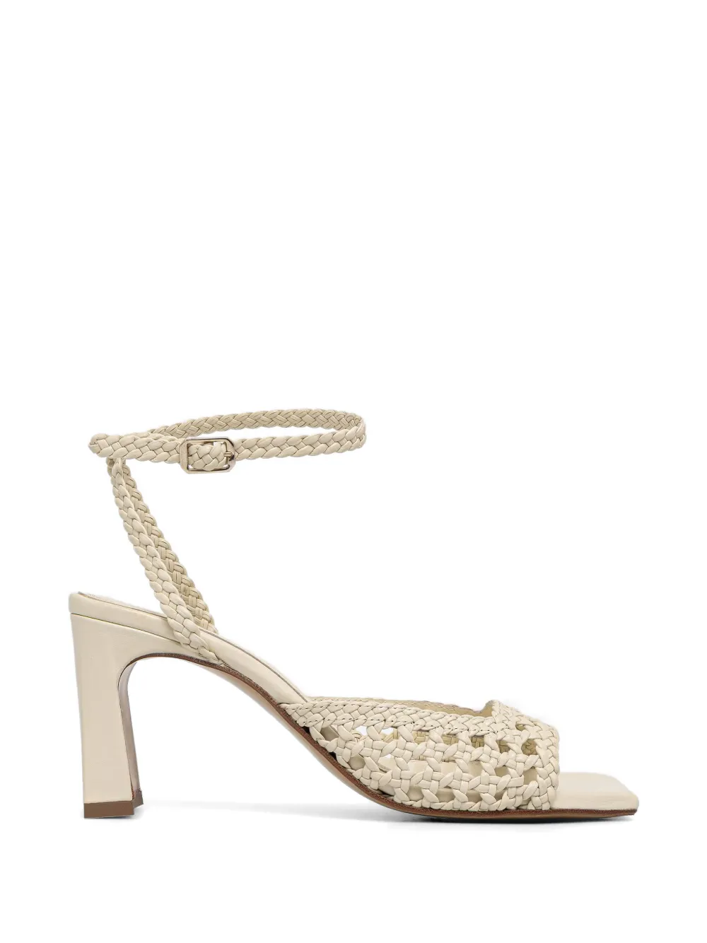 Souliers Martinez Lea woven ankle-strap sandals Wit