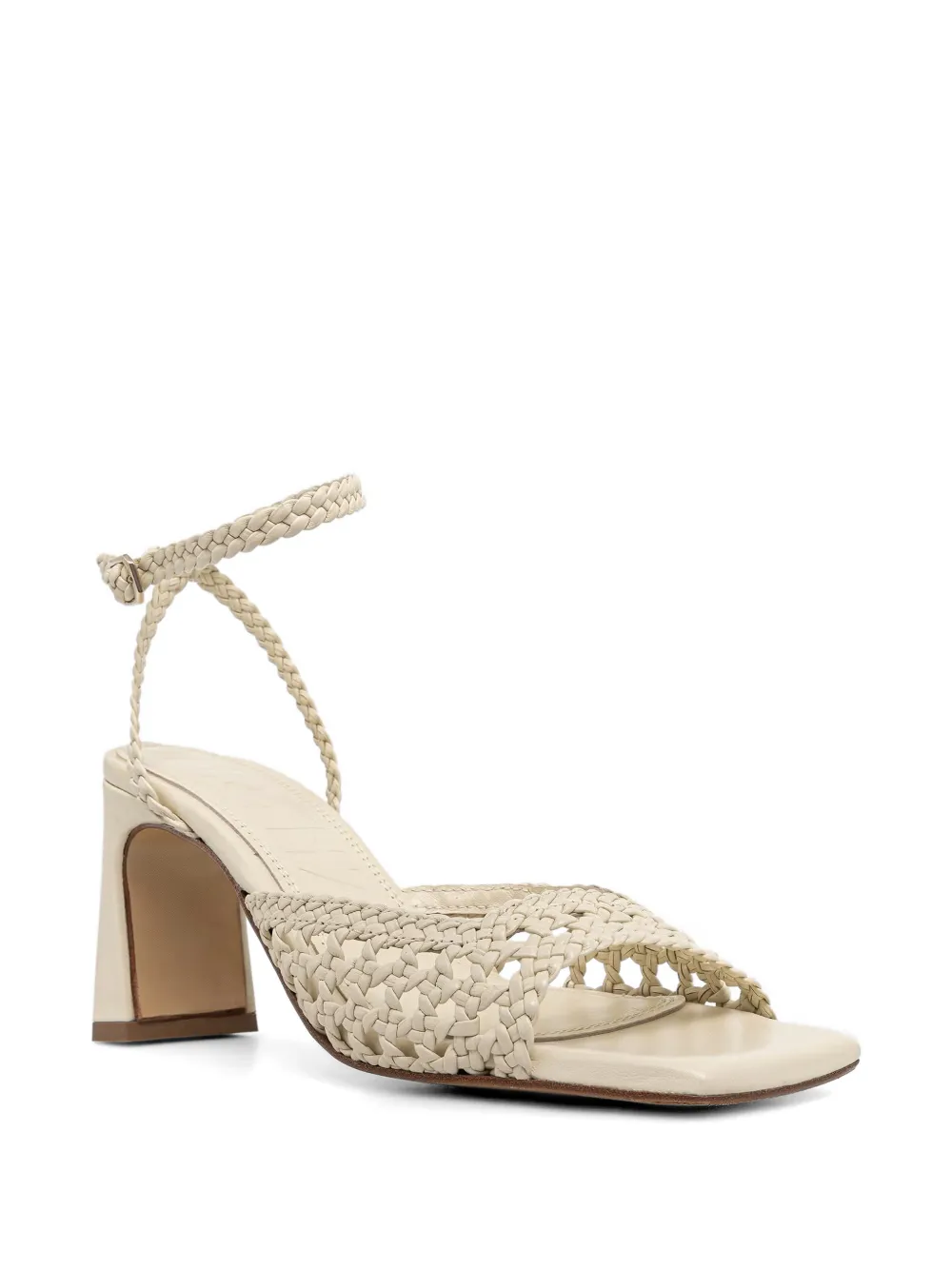 Souliers Martinez Lea woven ankle-strap sandals Wit