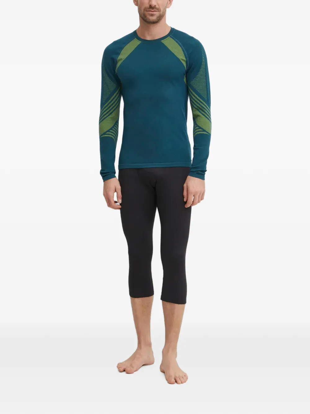 Smartwool Intraknit Active top met vlakken Blauw