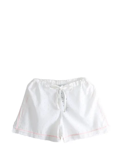 Emergency Room broderie-anglaise lace-trim shorts