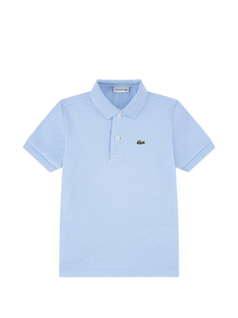 Lacoste Kids logo-patch polo shirt - Blu