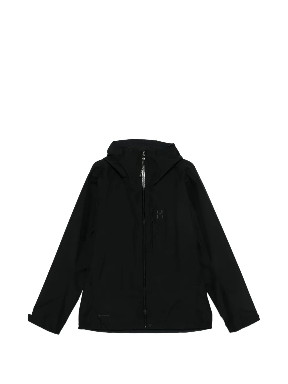 Haglöfs logo-patch hooded jacket - Schwarz
