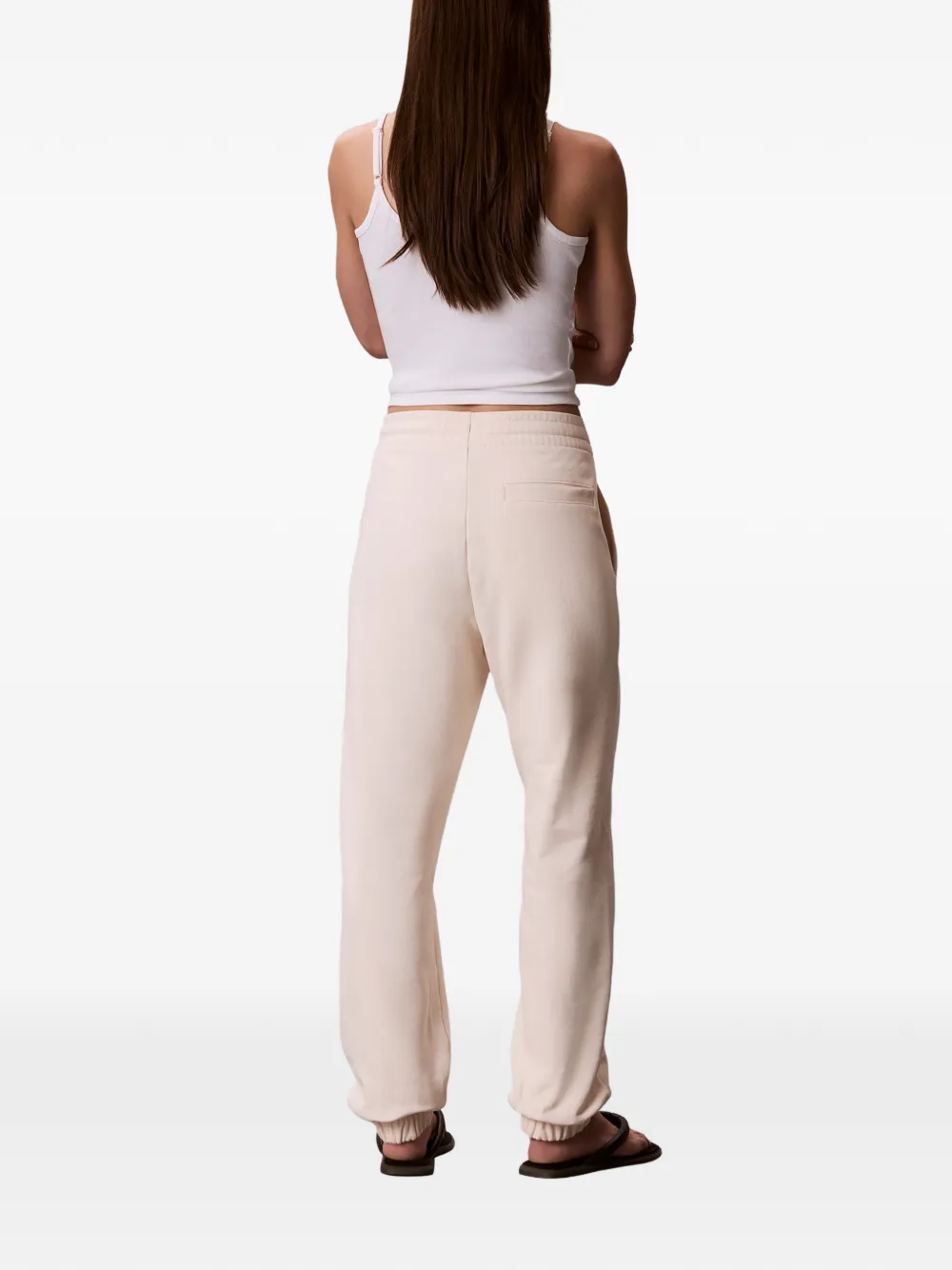 Calvin Klein Trainingsbroek met geborduurd logo Beige