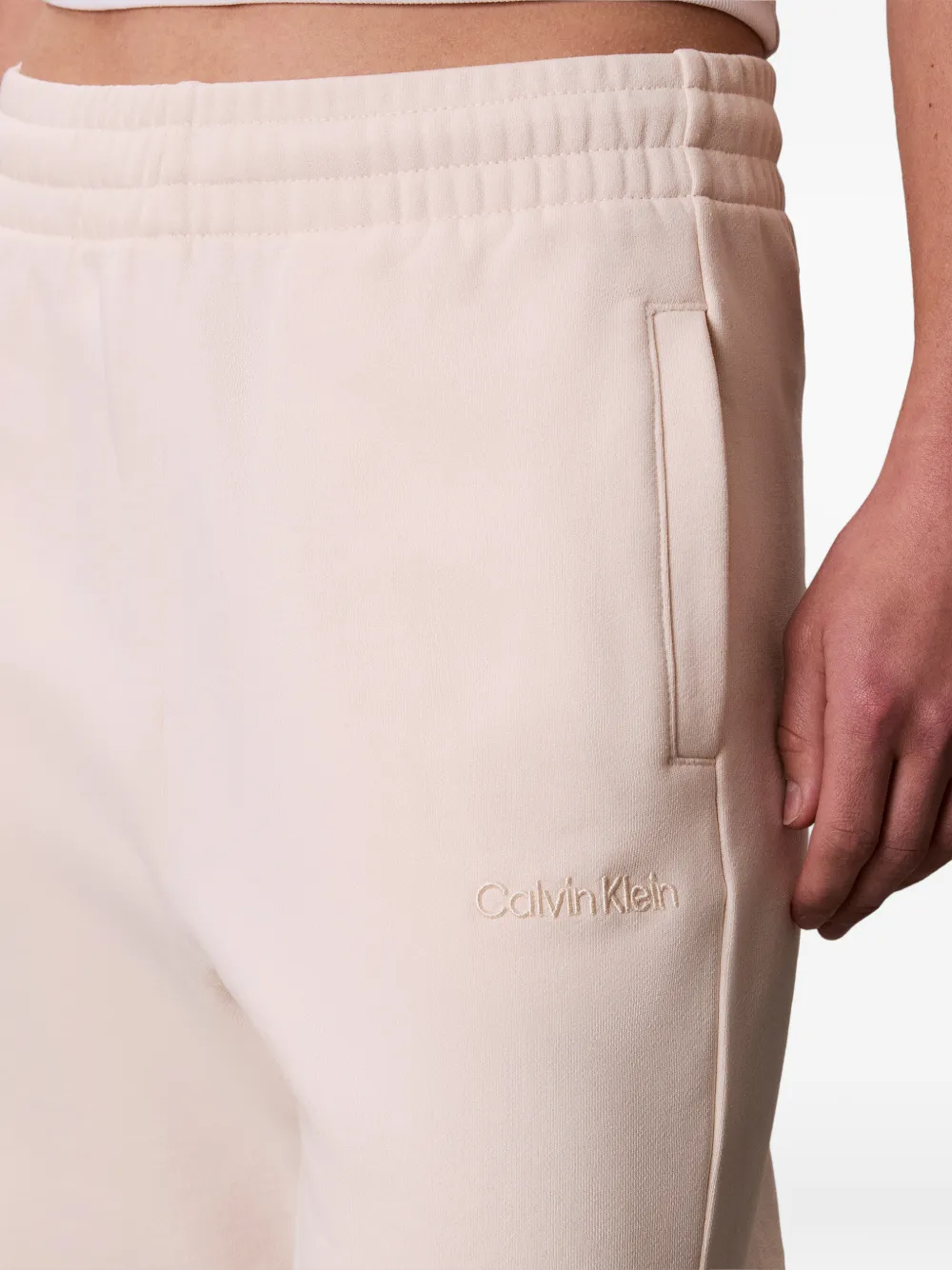 Calvin Klein Trainingsbroek met geborduurd logo Beige