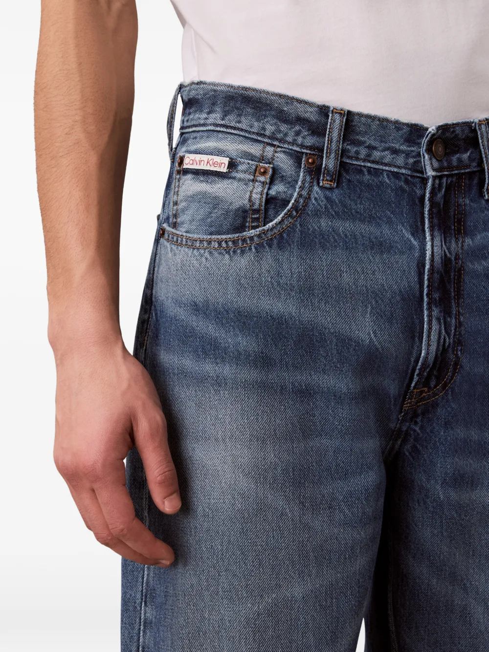 Calvin Klein Jeans met vervaagd-effect Blauw