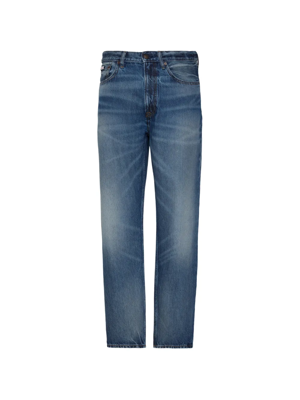 Calvin Klein faded-effect straight-leg jeans - Blu