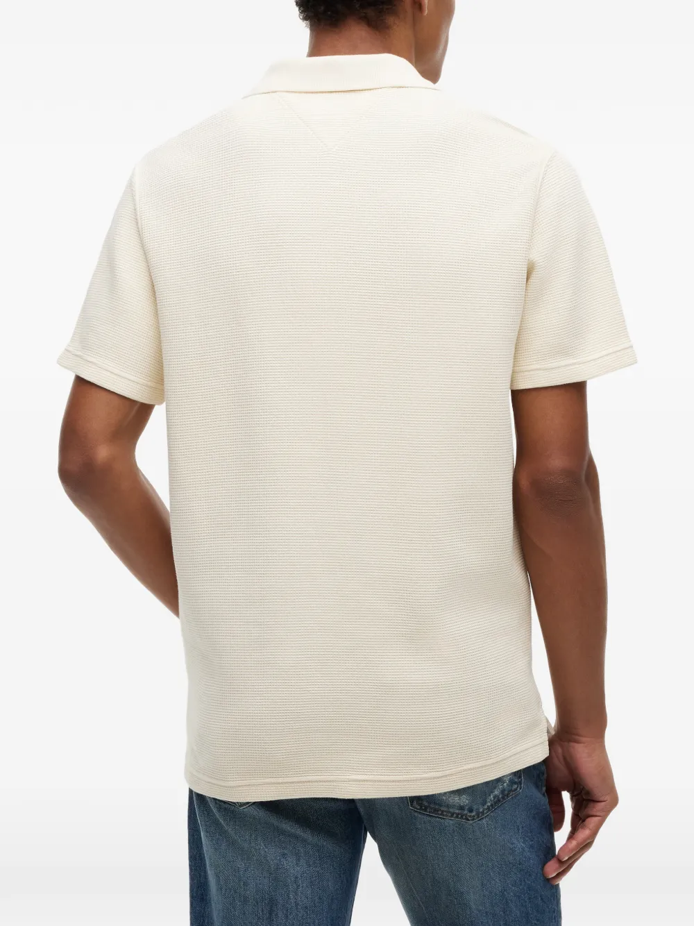 Tommy Hilfiger Poloshirt met wafelpatroon Beige