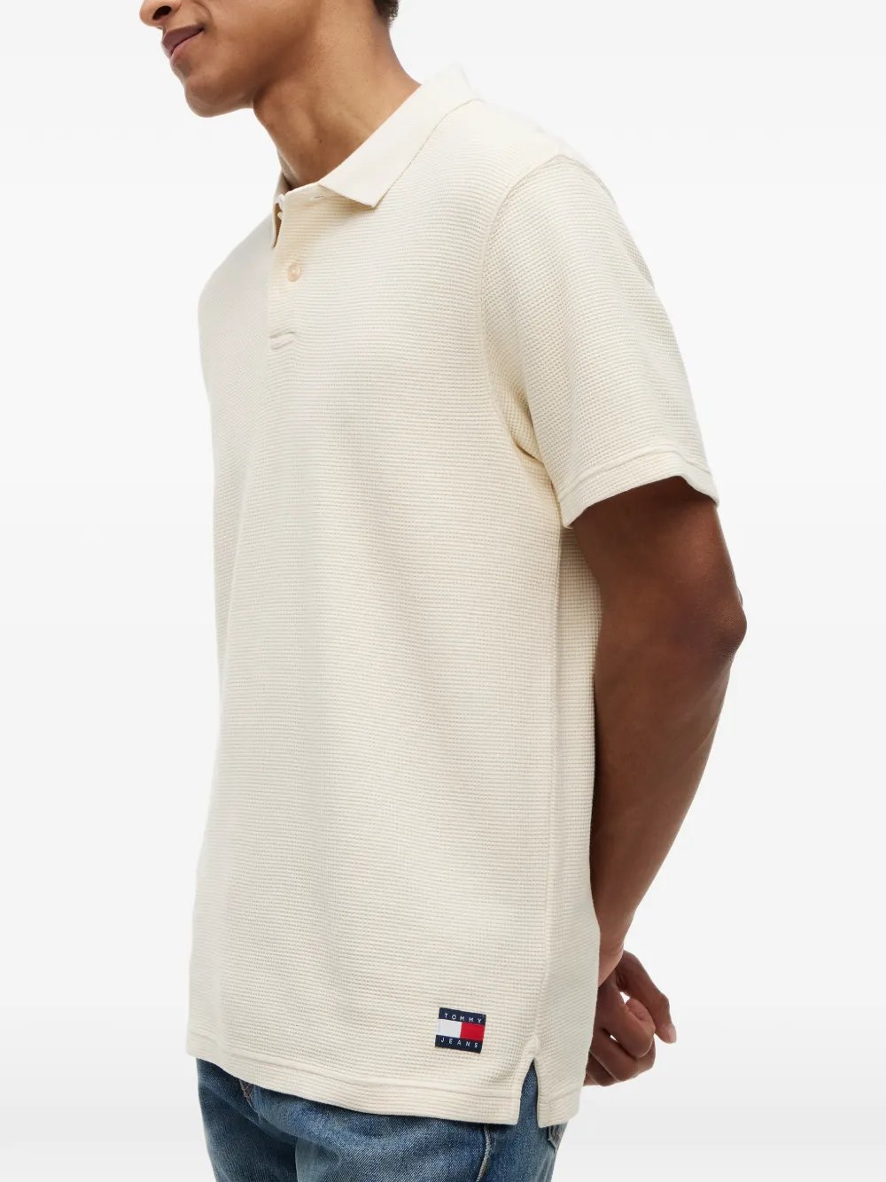 Tommy Hilfiger Poloshirt met wafelpatroon Beige