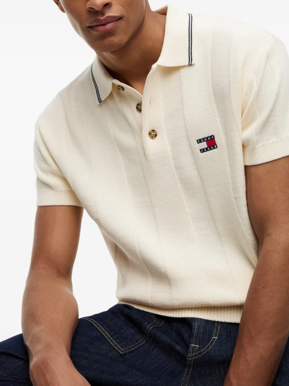 Tommy Hilfiger Poloshirt met logopatch Beige