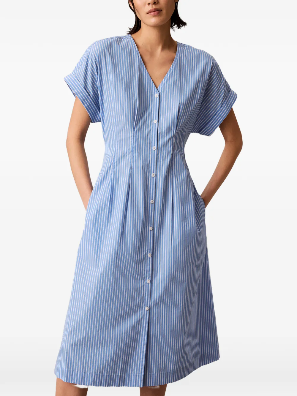 Calvin Klein Gestreepte jurk Blauw