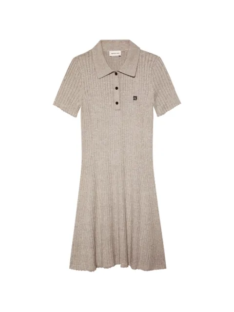 Calvin Klein ribbed-knit polo mini dress