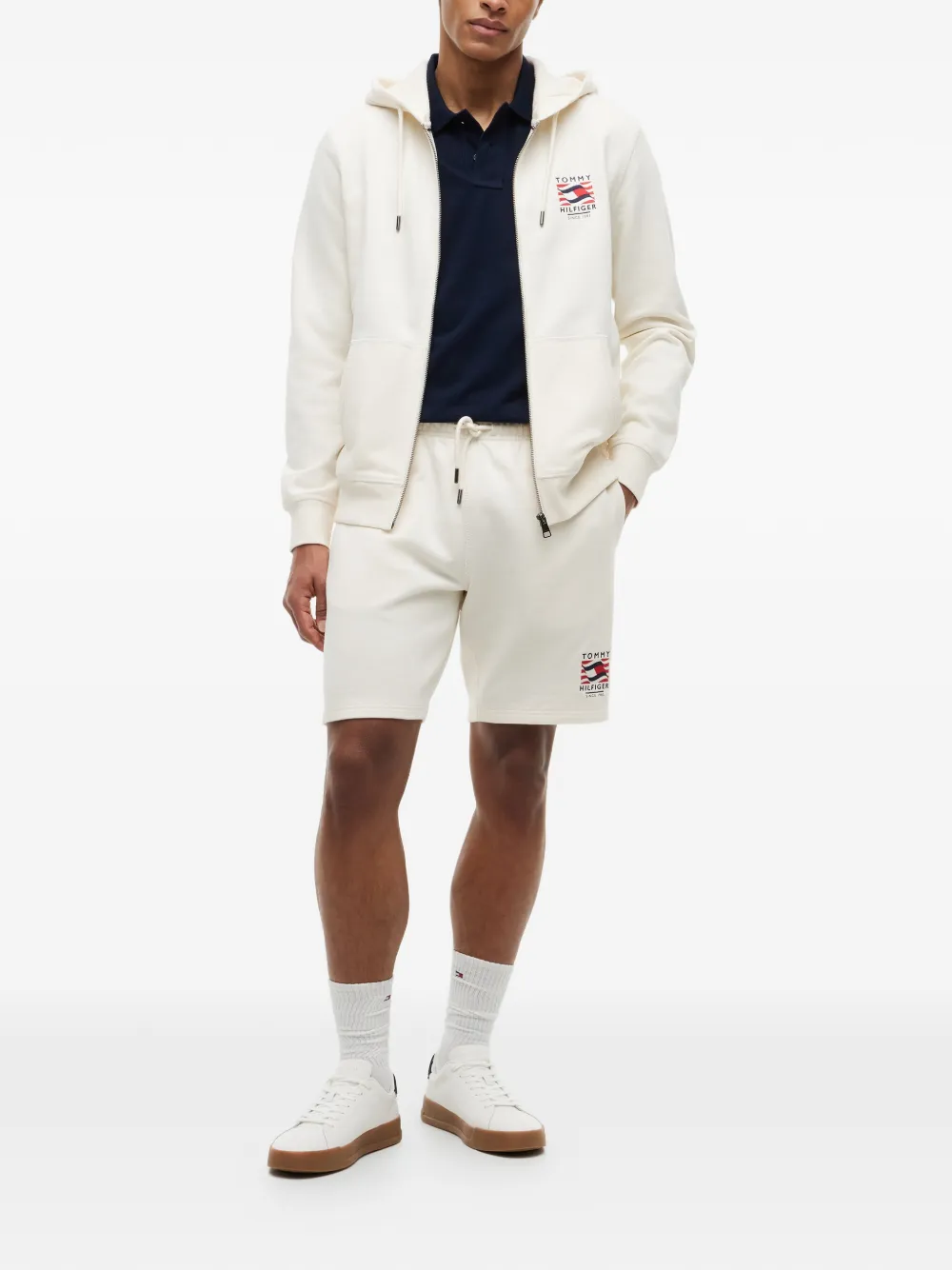 Tommy Hilfiger Shorts met logoprint Wit
