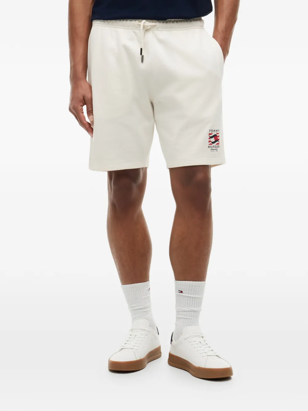 Tommy Hilfiger Shorts met logoprint Wit