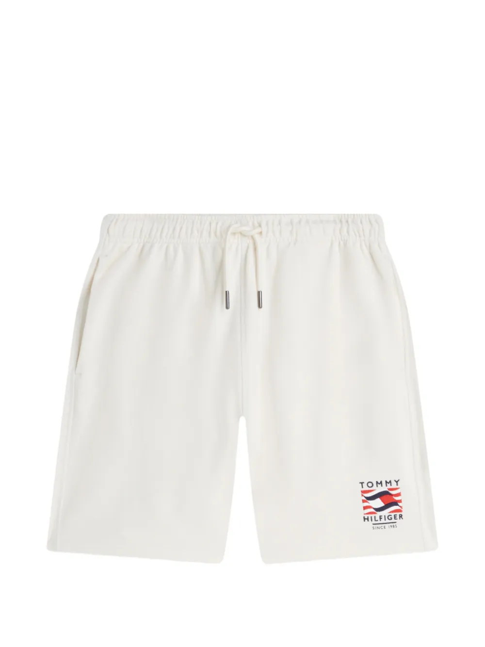 Tommy Hilfiger logo-print drawstring shorts - Bianco