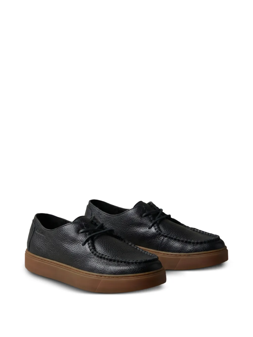 Calvin Klein pebbled boat shoes Zwart
