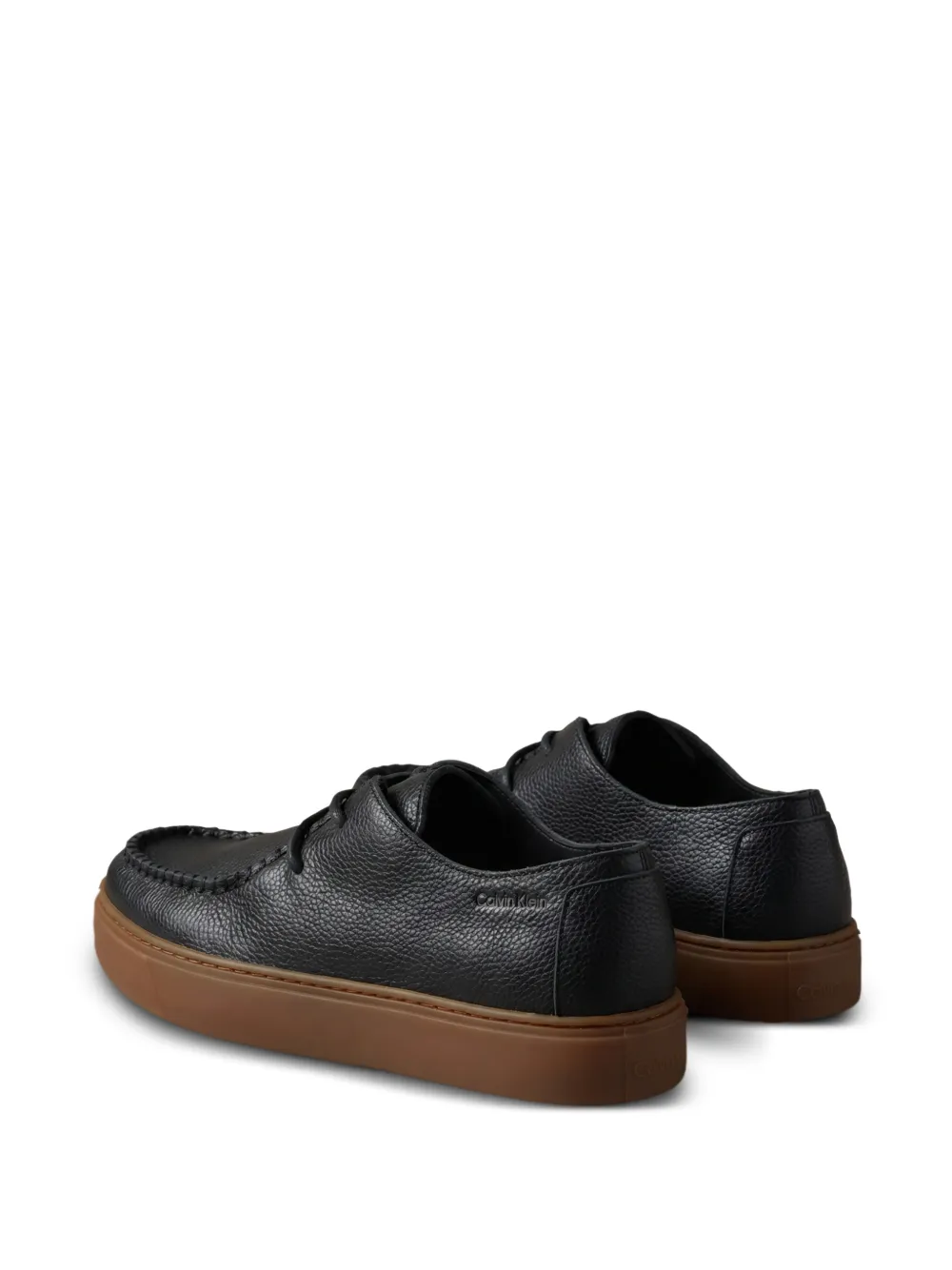 Calvin Klein pebbled boat shoes Zwart