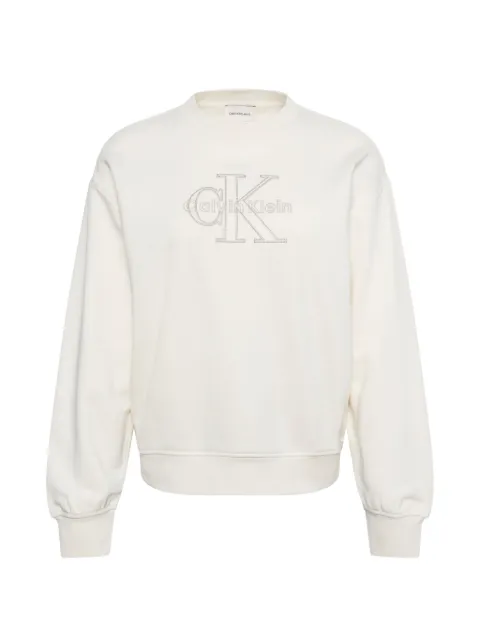 Calvin Klein logo-embroidered crew-neck sweatshirt