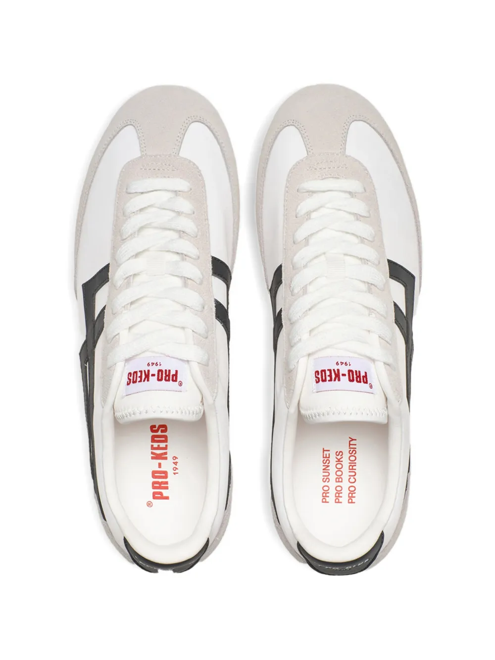 Pro-Keds Racer 77 leather-trim sneakers Wit