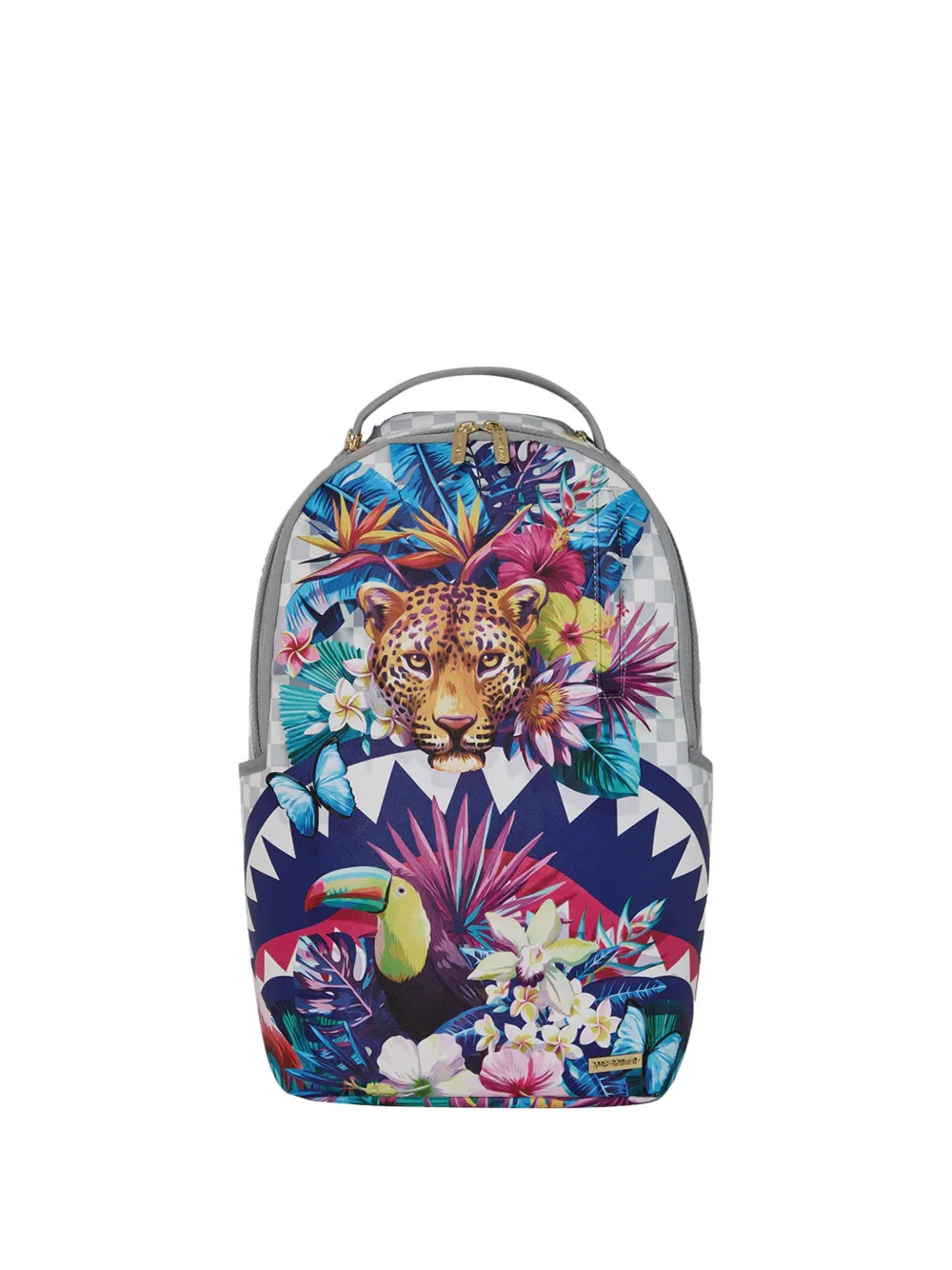 Sprayground Shark jungle-print backpack - Grigio