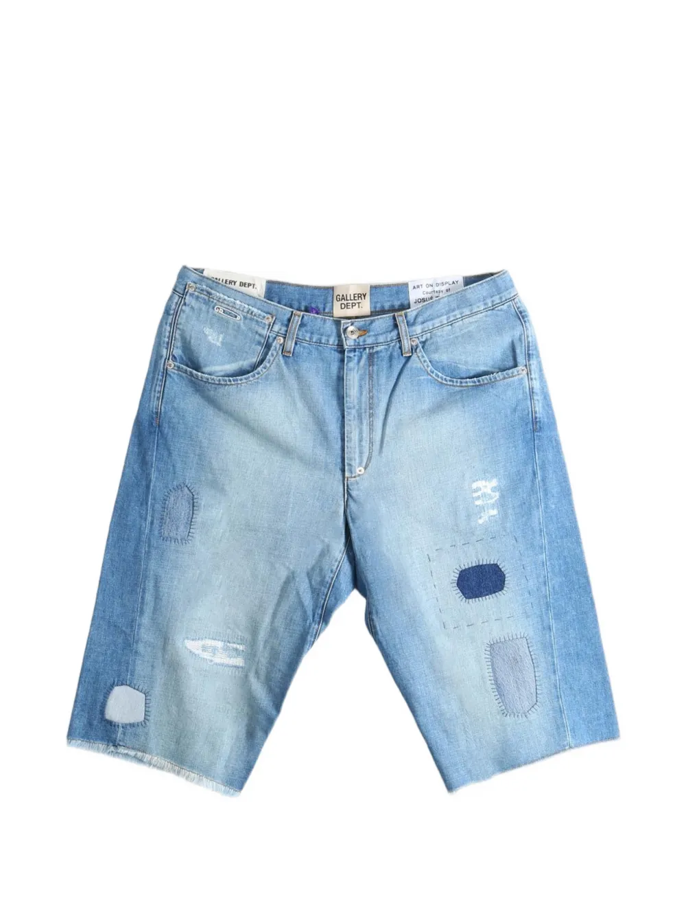 GALLERY DEPT. distressed denim shorts - Blau