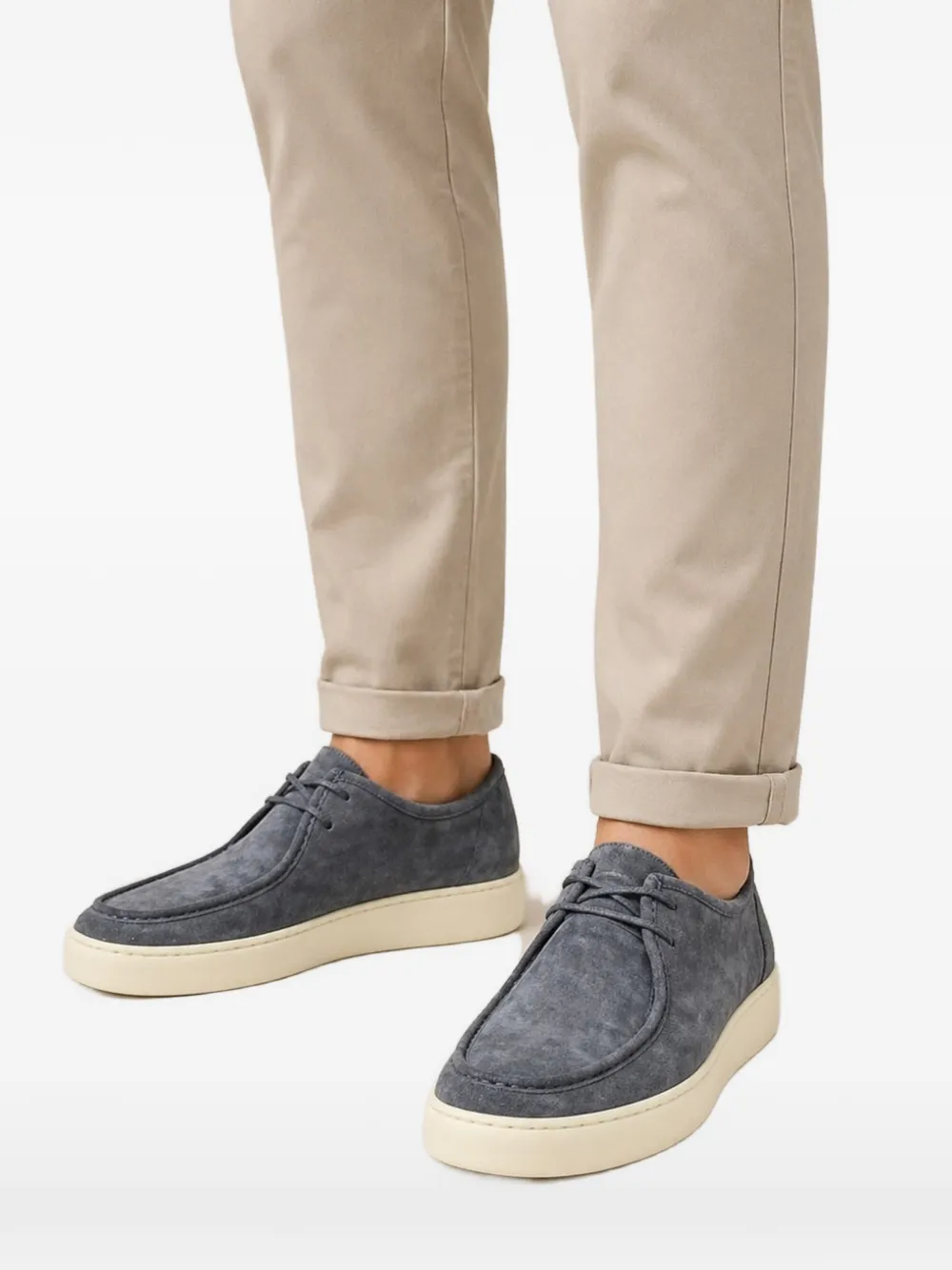 Poche Paris Oxford suède veterschoenen Grijs