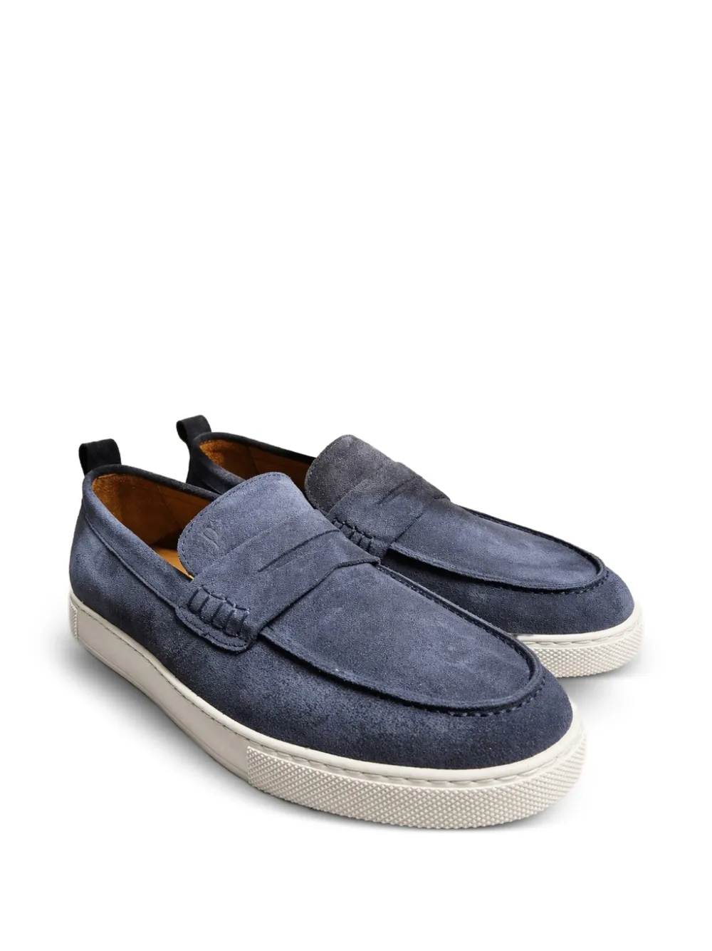 Poche Paris penny-slot suede loafers - Blu