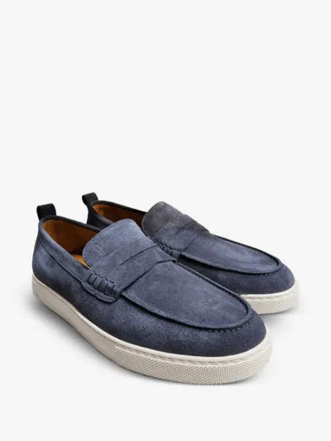 Poche Paris penny-slot suede loafers