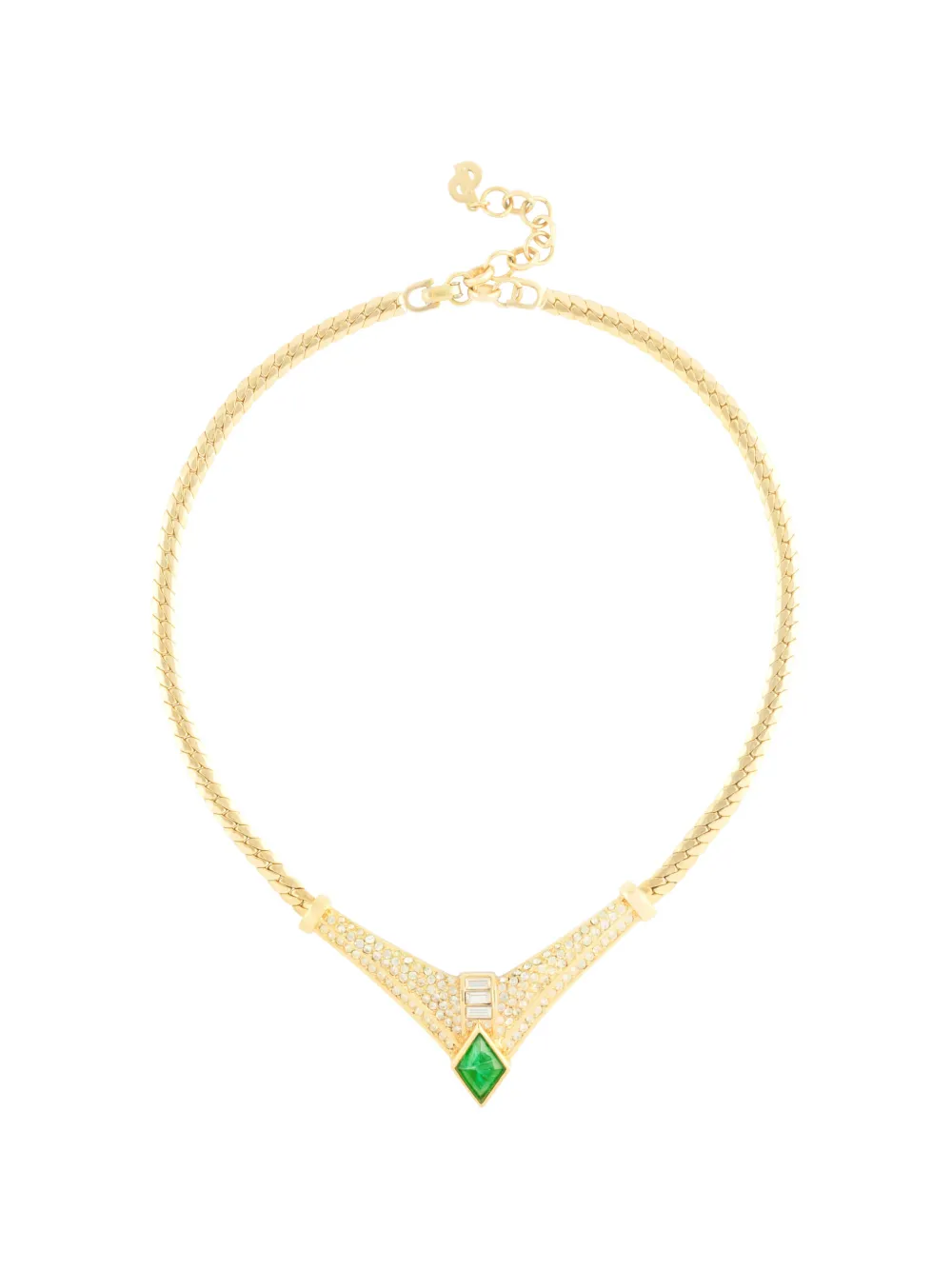 Christian Dior Pre-Owned Collana con pendenti a forma di rombo anni '1980 - Oro