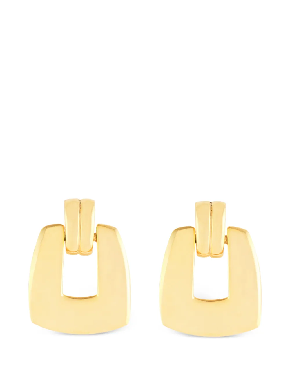 Susan Caplan Vintage 1980s door knocker earrings - Oro