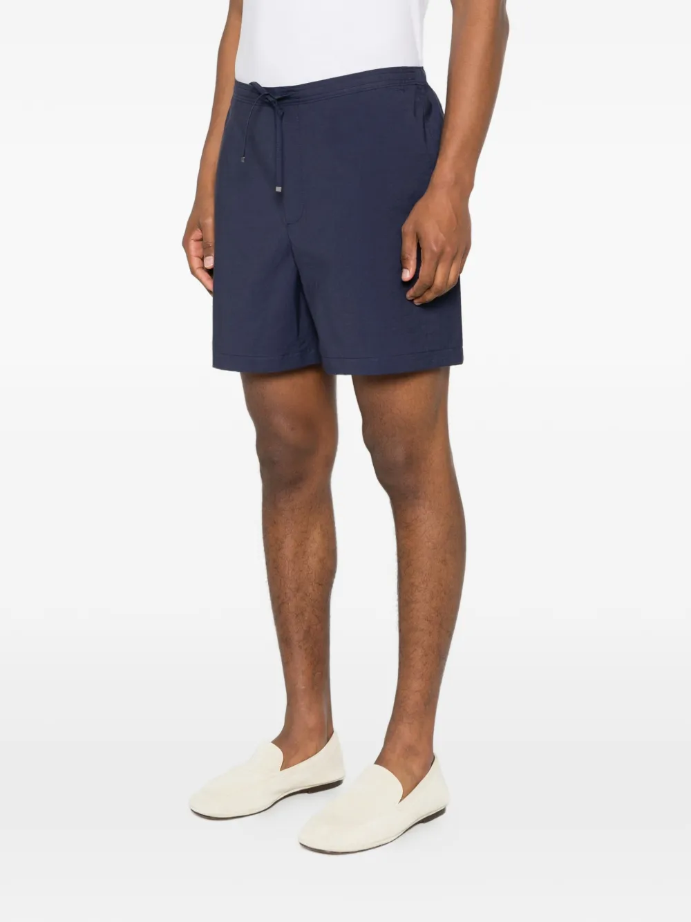 LOEWE Shorts met geborduurd Anagram en trekkoord Blauw