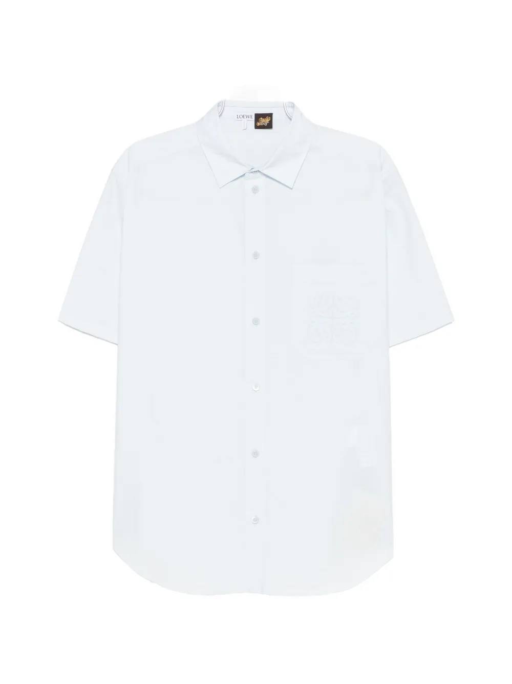 LOEWE x Paula's Ibiza anagram-embroidered short-sleeve shirt - Blue